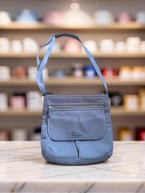 Vera Bradley Light Gray Quilted Crossbody Bag